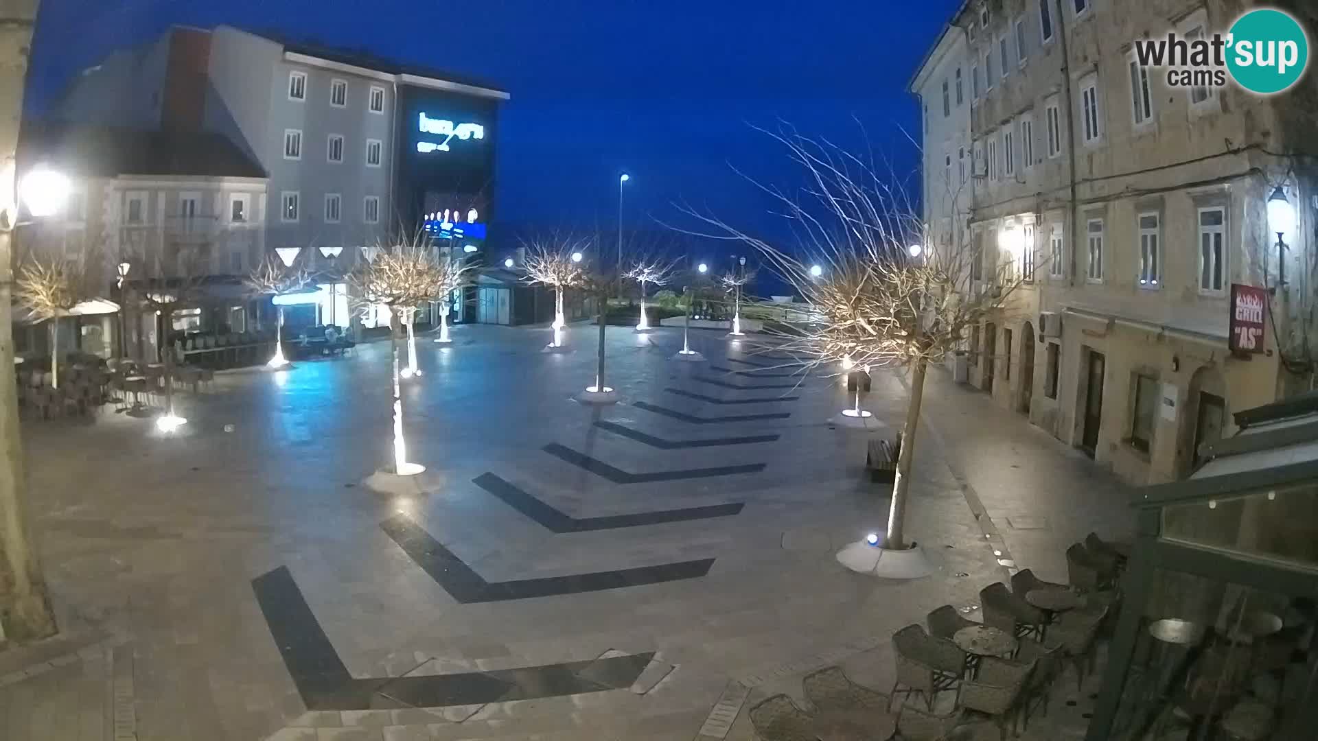 Centro de la ciudad de Senj – plaza Pavlin – Live Cam Dalmacia
