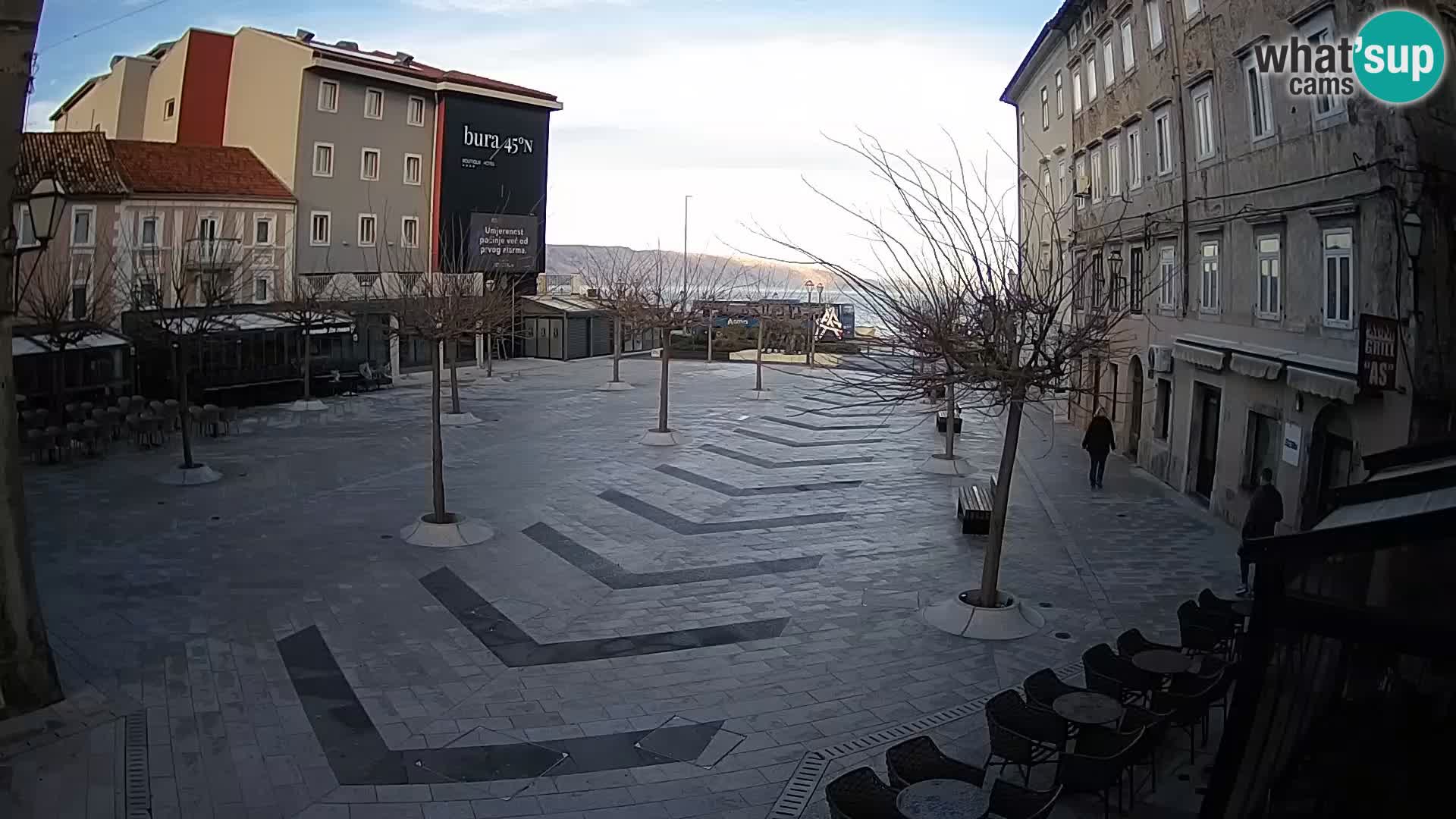 Centre de la ville de Senj – Place Pavlin – Live Cam Dalmatie