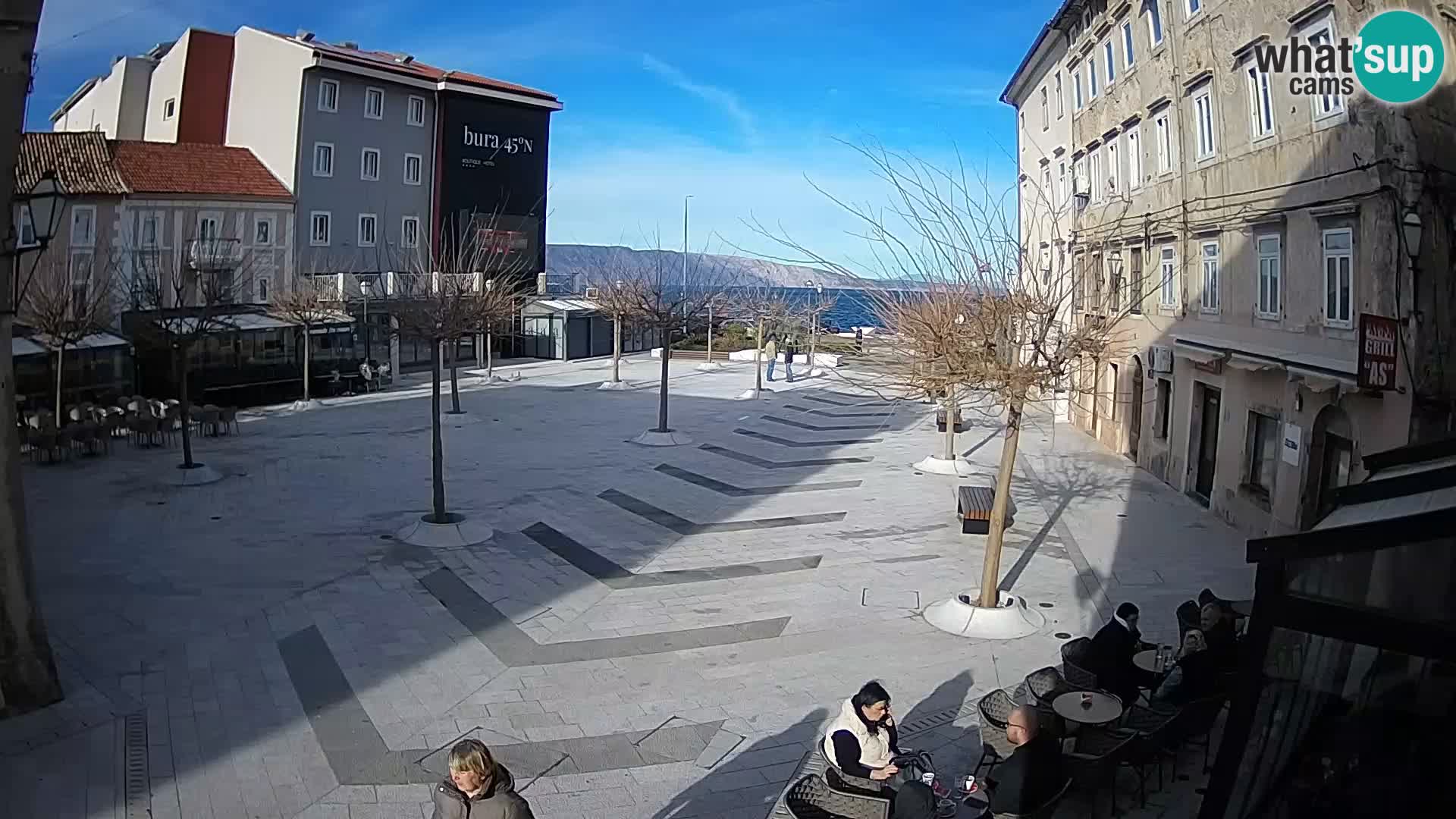 Zentrum der Stadt Senj – Pavlin platz – Live Cam Dalmatia
