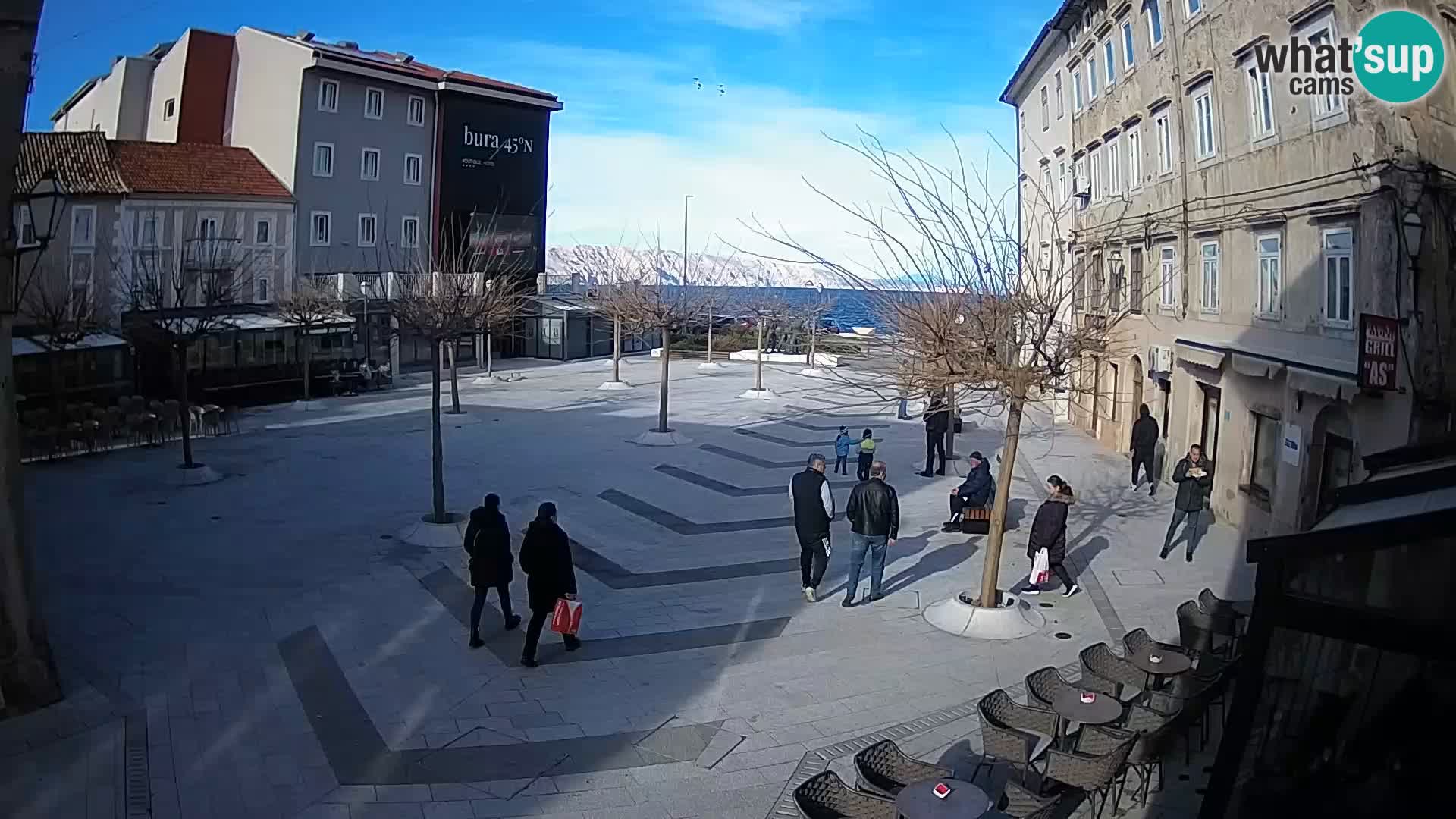 Centre de la ville de Senj – Place Pavlin – Live Cam Dalmatie