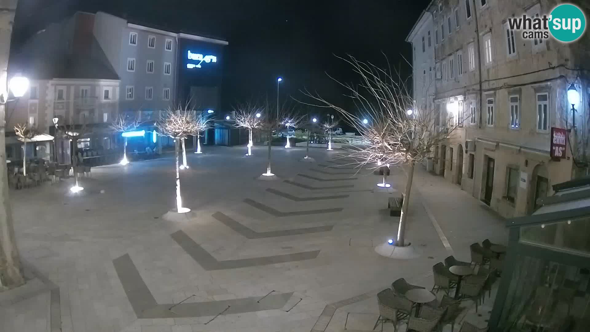 Centro de la ciudad de Senj – plaza Pavlin – Live Cam Dalmacia