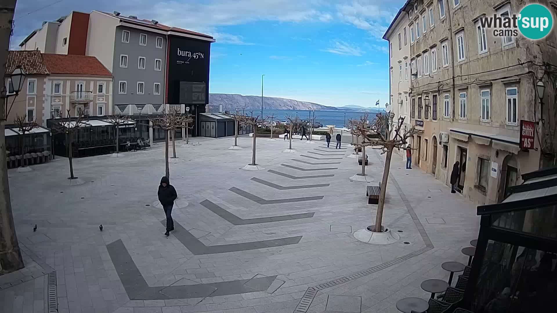 Centro della città di Senj – Piazza Pavlin – Live Cam Dalmazia