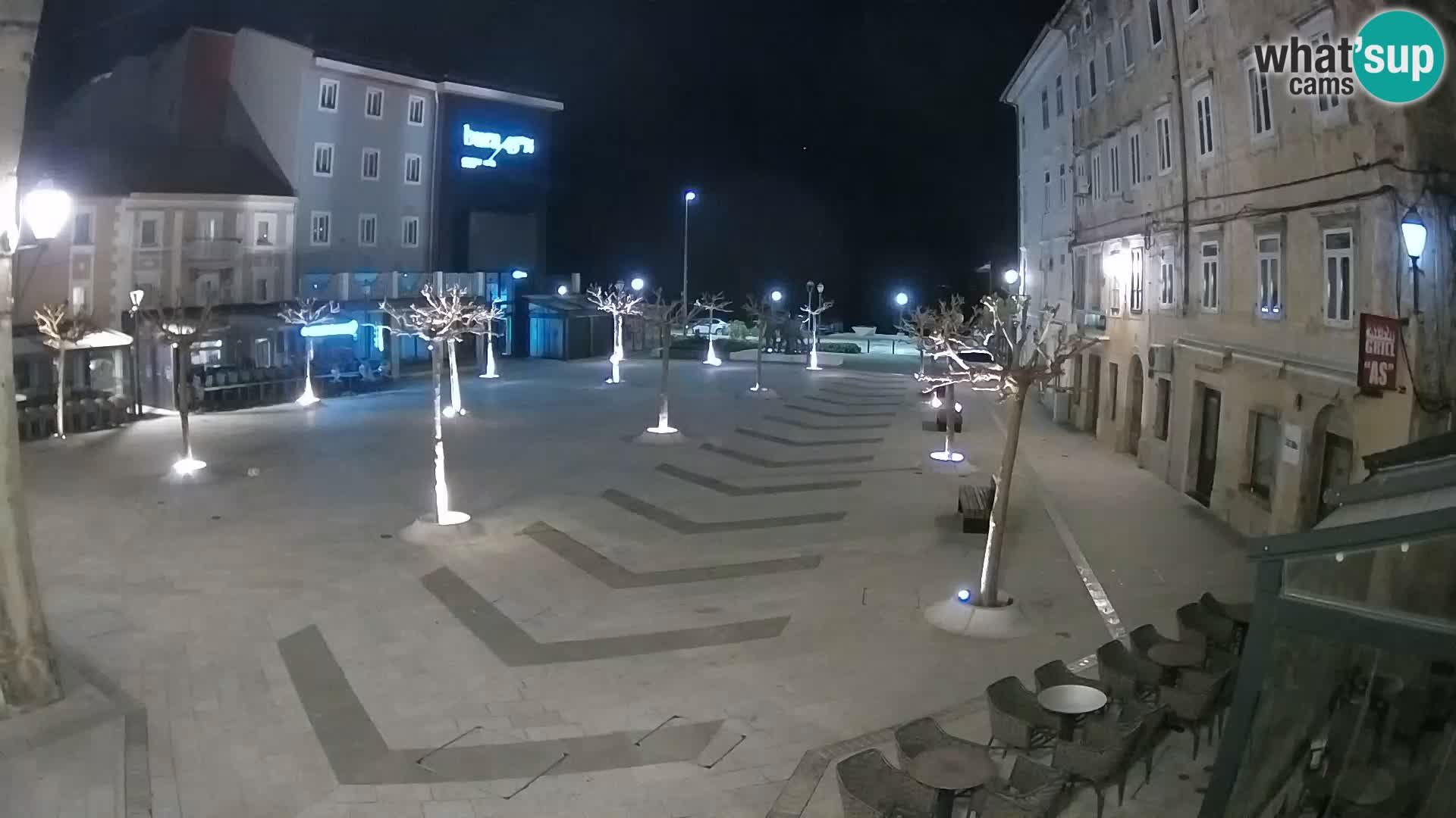 Centro de la ciudad de Senj – plaza Pavlin – Live Cam Dalmacia