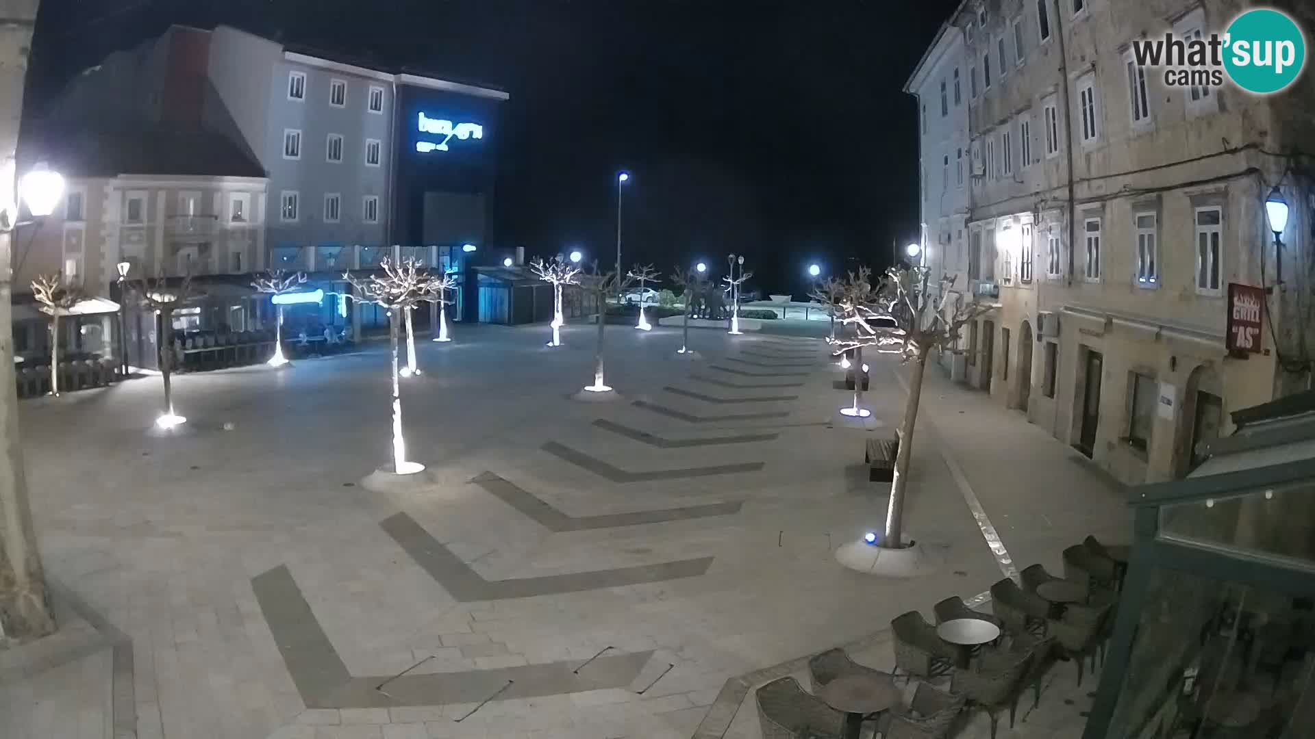 Center mesta Senj – Pavlinski trg – spletne kamere Dalmacija