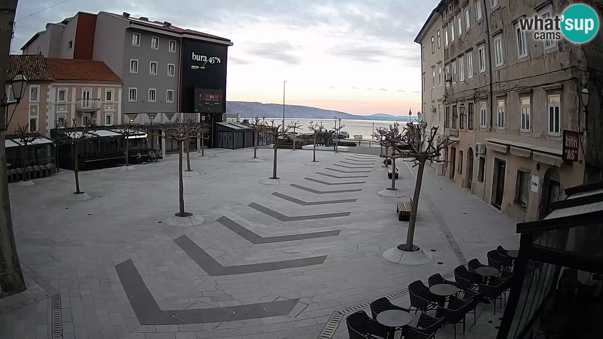 Centro della città di Senj – Piazza Pavlin – Live Cam Dalmazia