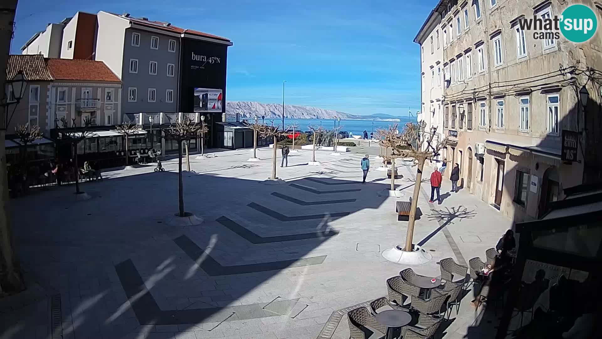 Centre de la ville de Senj – Place Pavlin – Live Cam Dalmatie