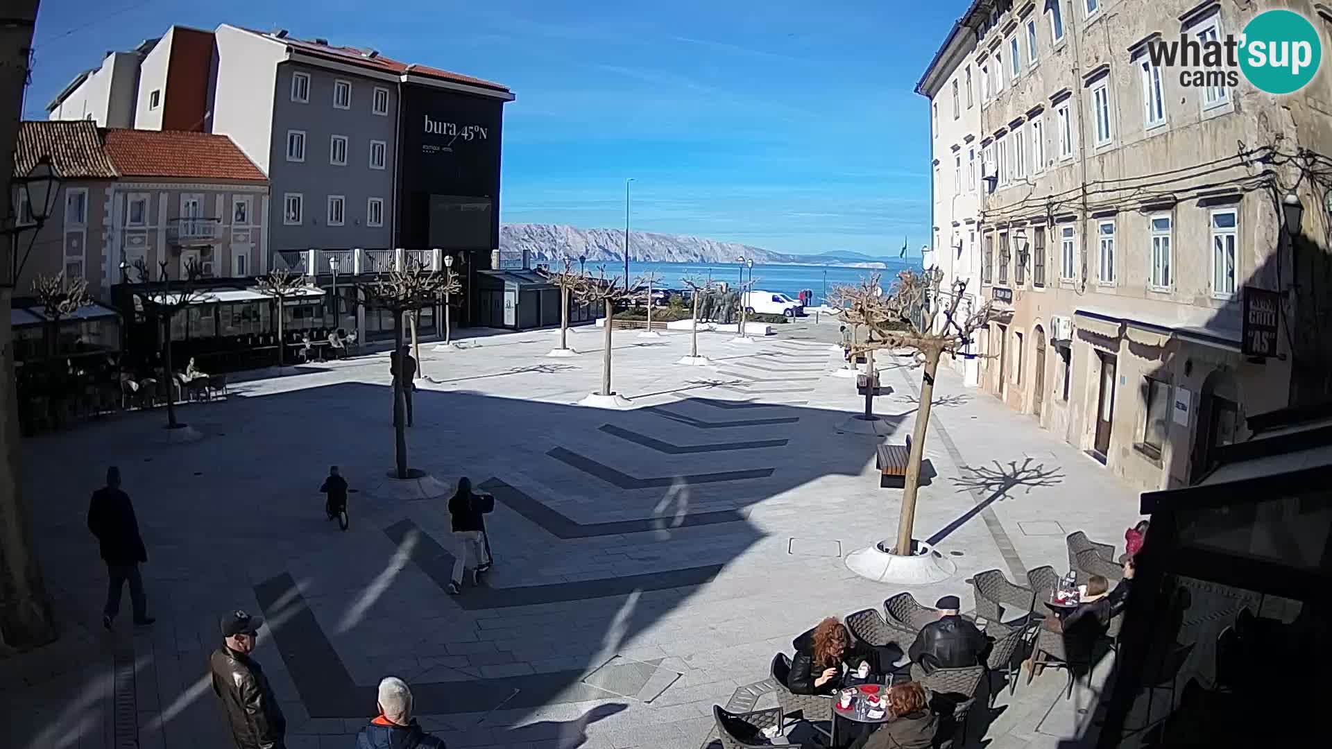 Center of Senj city – Pavlin square – Live Cam Dalmatia