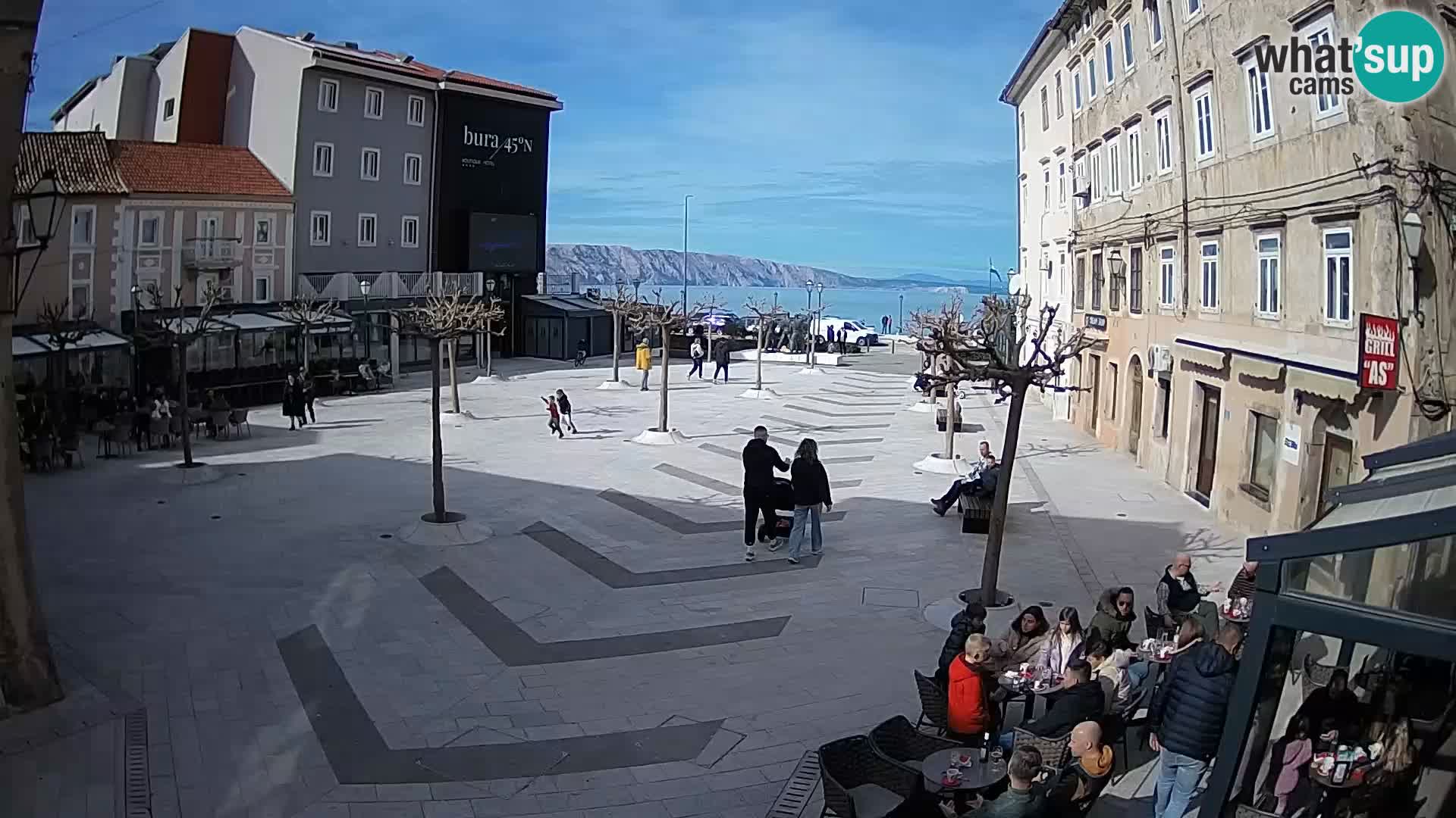 Centre de la ville de Senj – Place Pavlin – Live Cam Dalmatie