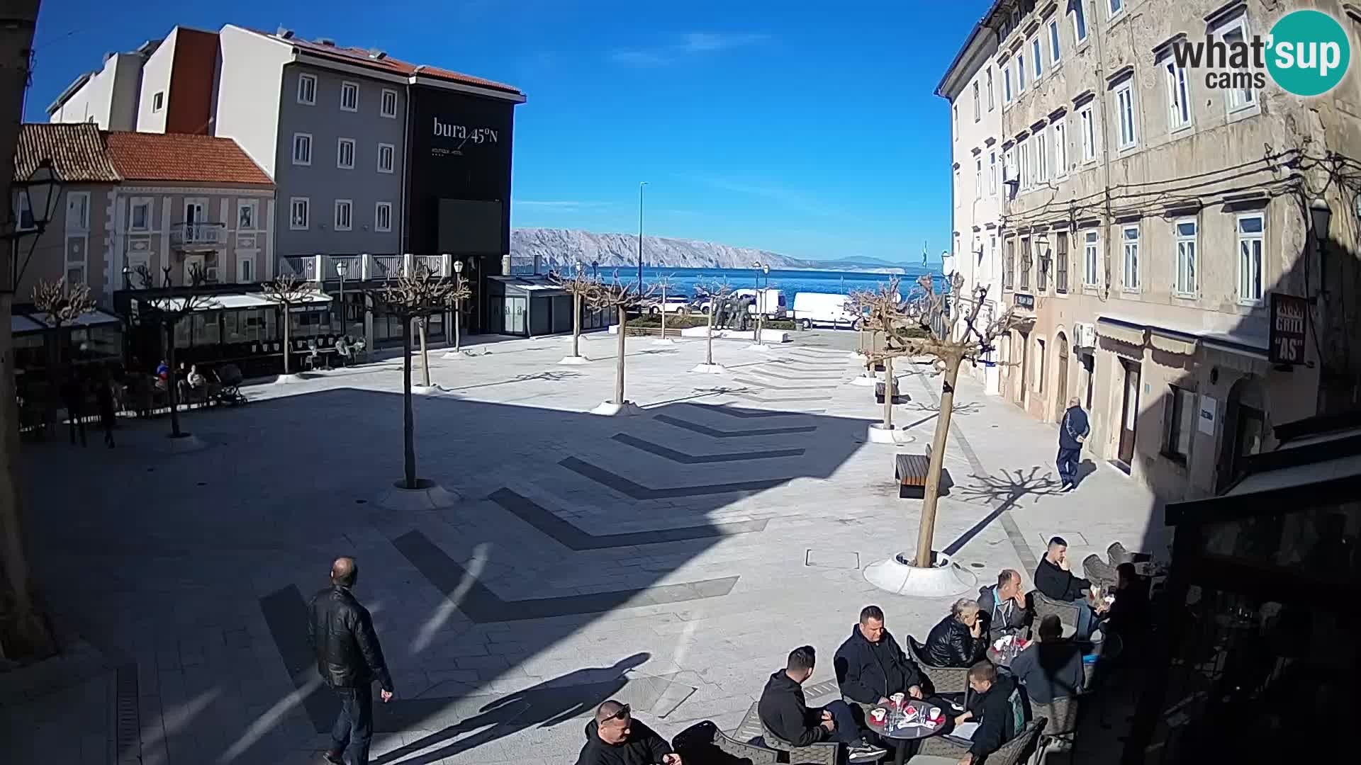Centre de la ville de Senj – Place Pavlin – Live Cam Dalmatie