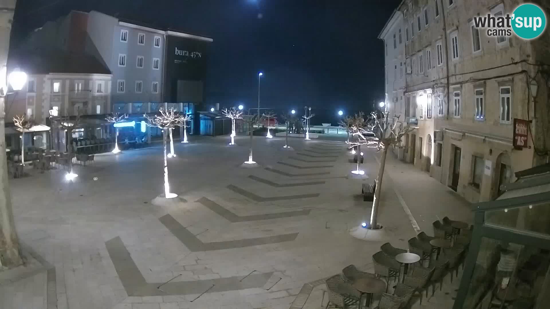 Centro de la ciudad de Senj – plaza Pavlin – Live Cam Dalmacia