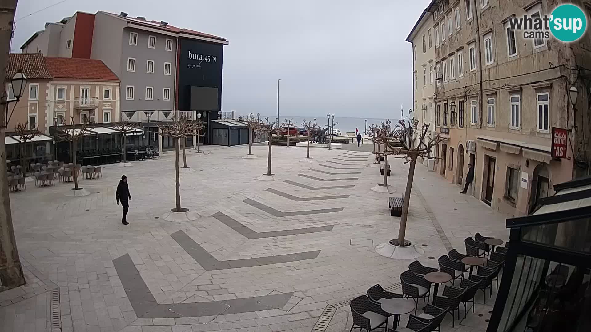 Centro della città di Senj – Piazza Pavlin – Live Cam Dalmazia