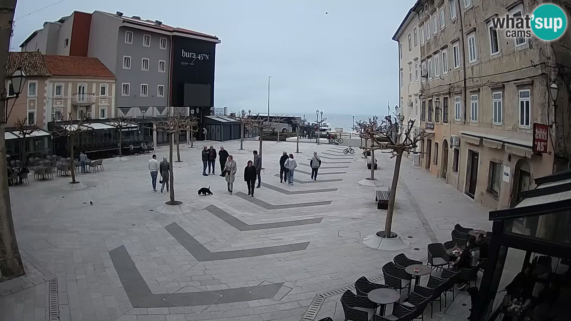 Centro della città di Senj – Piazza Pavlin – Live Cam Dalmazia
