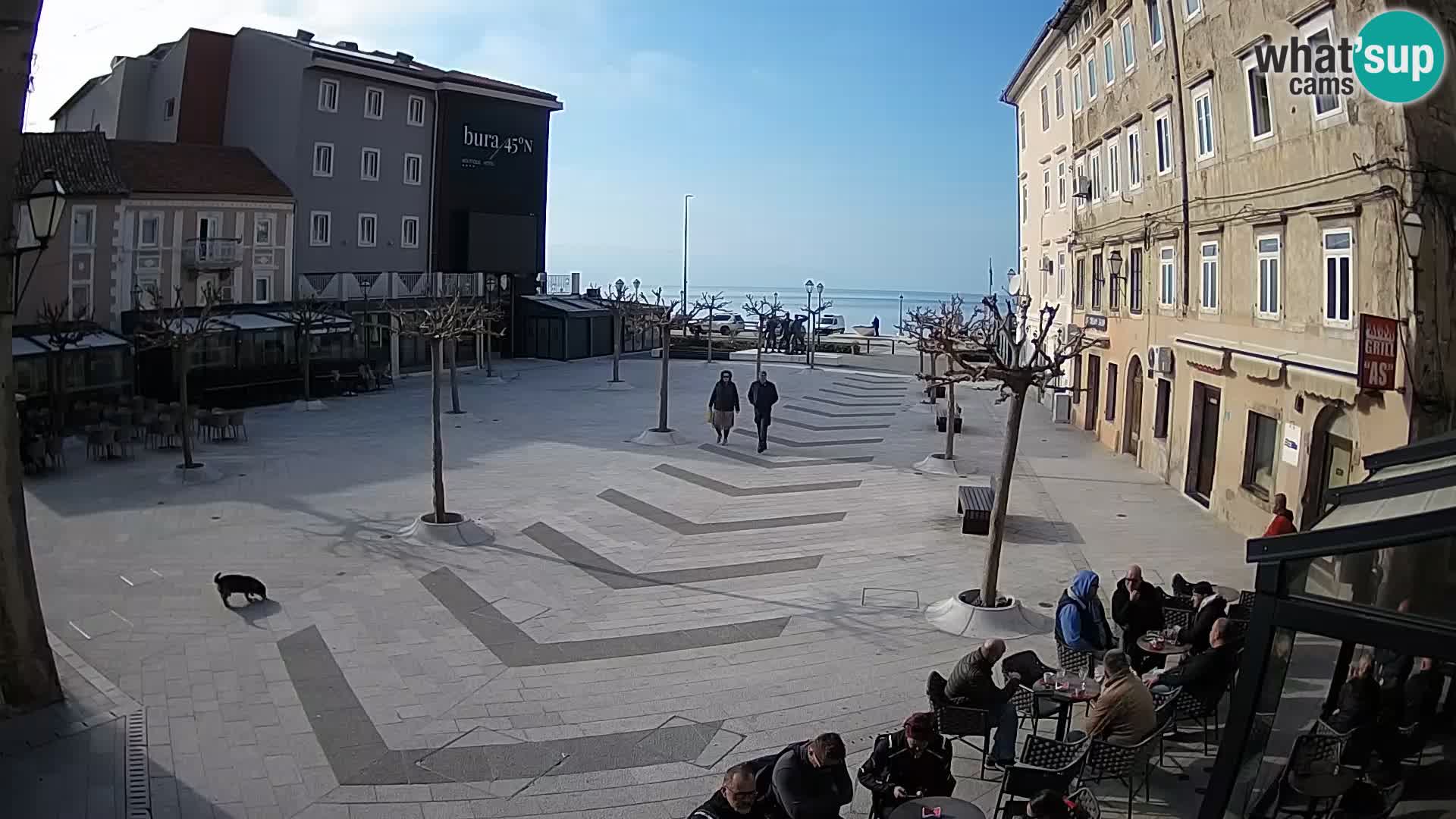 Centro della città di Senj – Piazza Pavlin – Live Cam Dalmazia