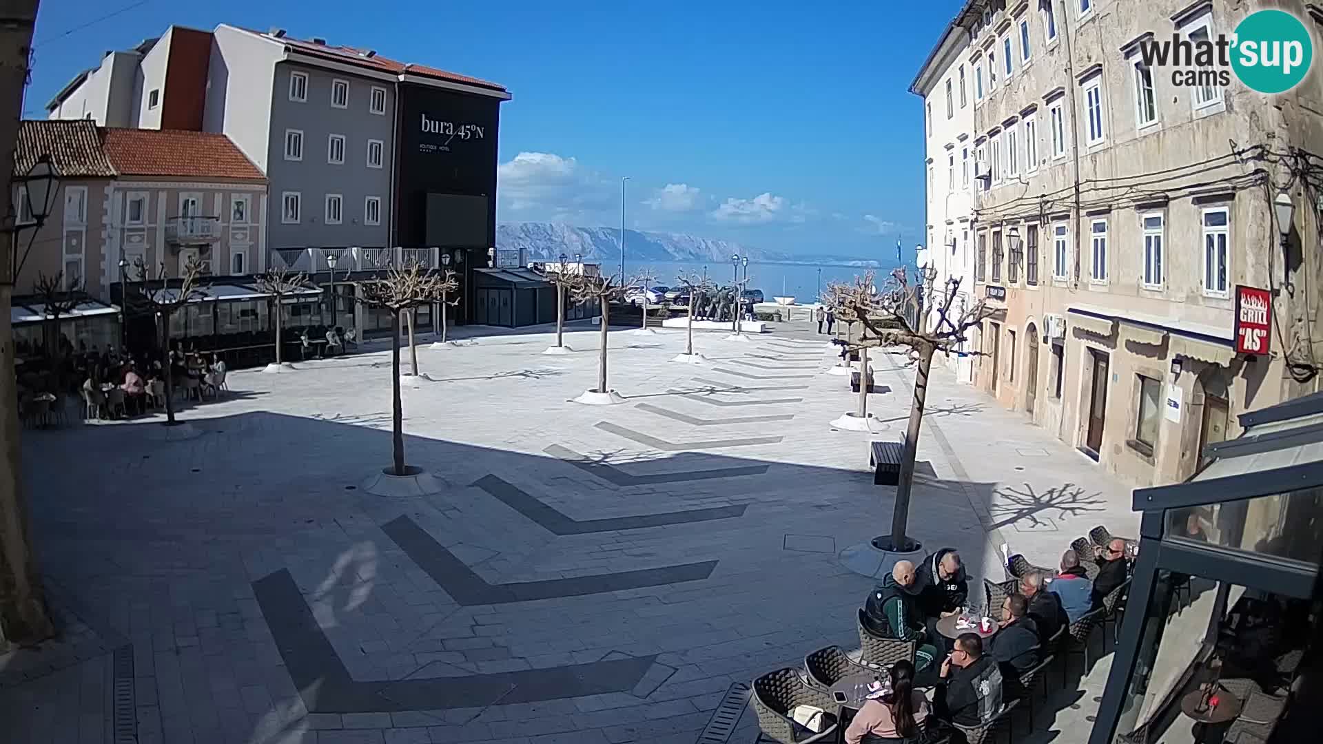 Centre de la ville de Senj – Place Pavlin – Live Cam Dalmatie