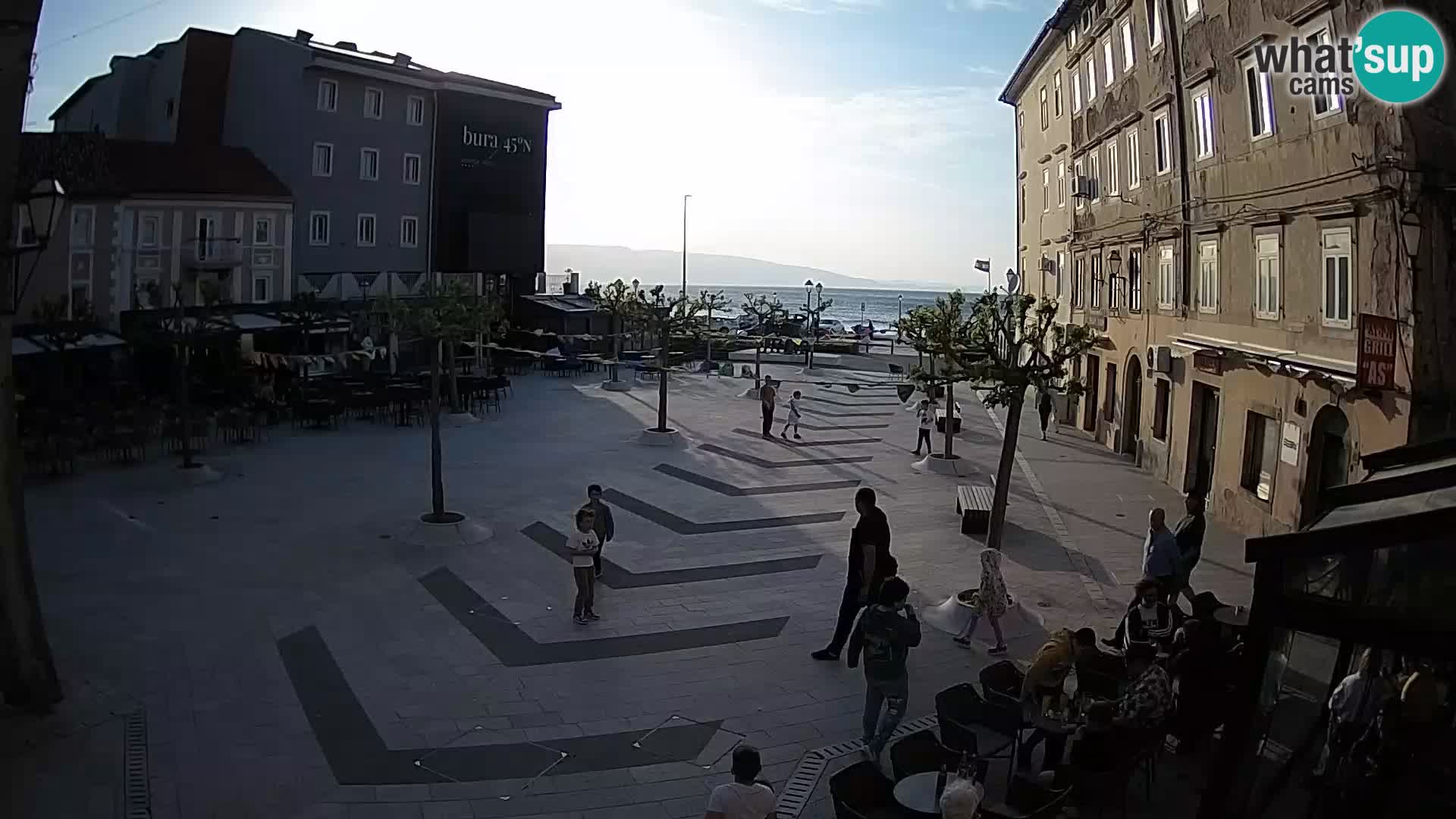 Centro de la ciudad de Senj – plaza Pavlin – Live Cam Dalmacia