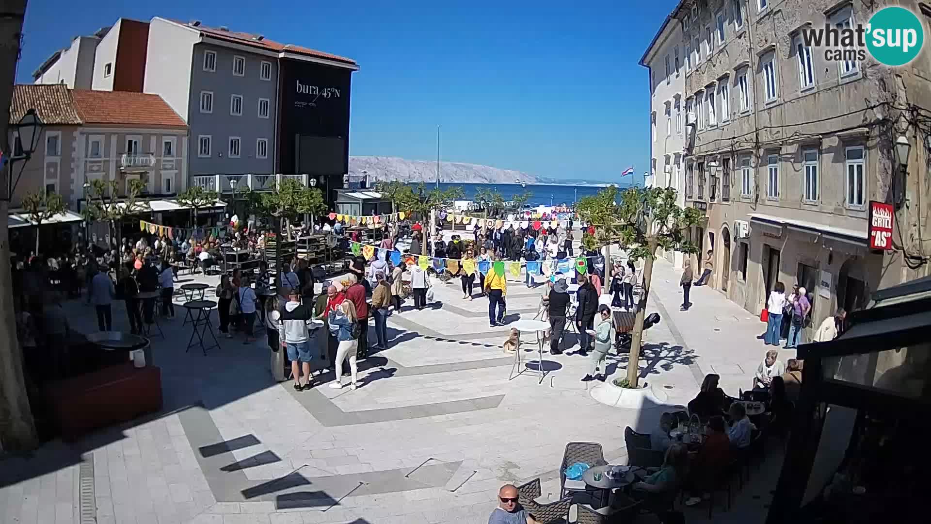 Centre de la ville de Senj – Place Pavlin – Live Cam Dalmatie