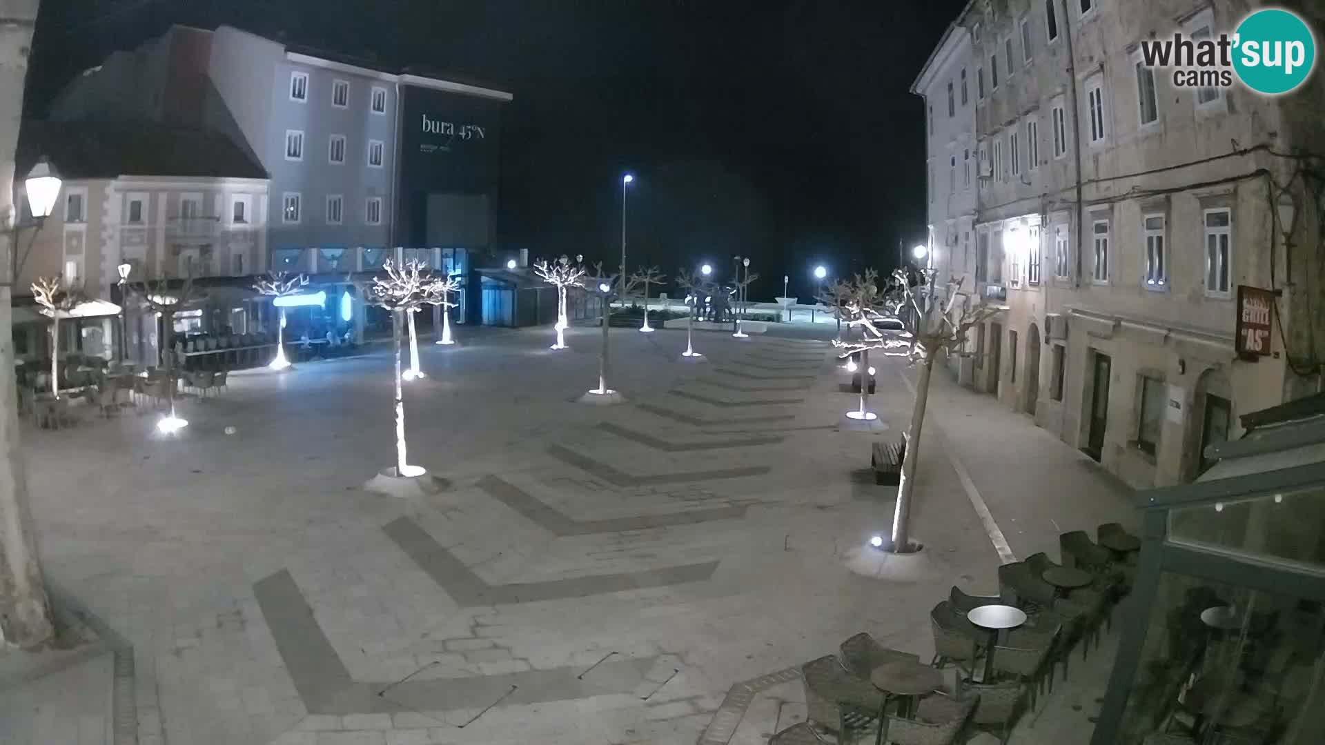 Centro de la ciudad de Senj – plaza Pavlin – Live Cam Dalmacia