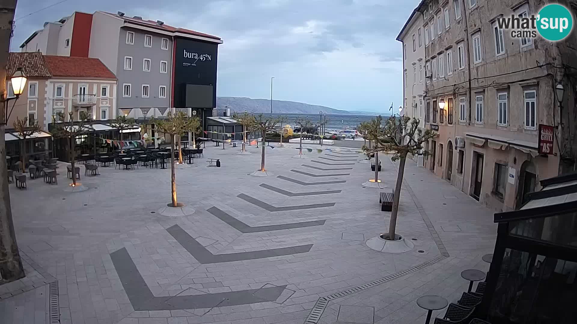 Centro de la ciudad de Senj – plaza Pavlin – Live Cam Dalmacia