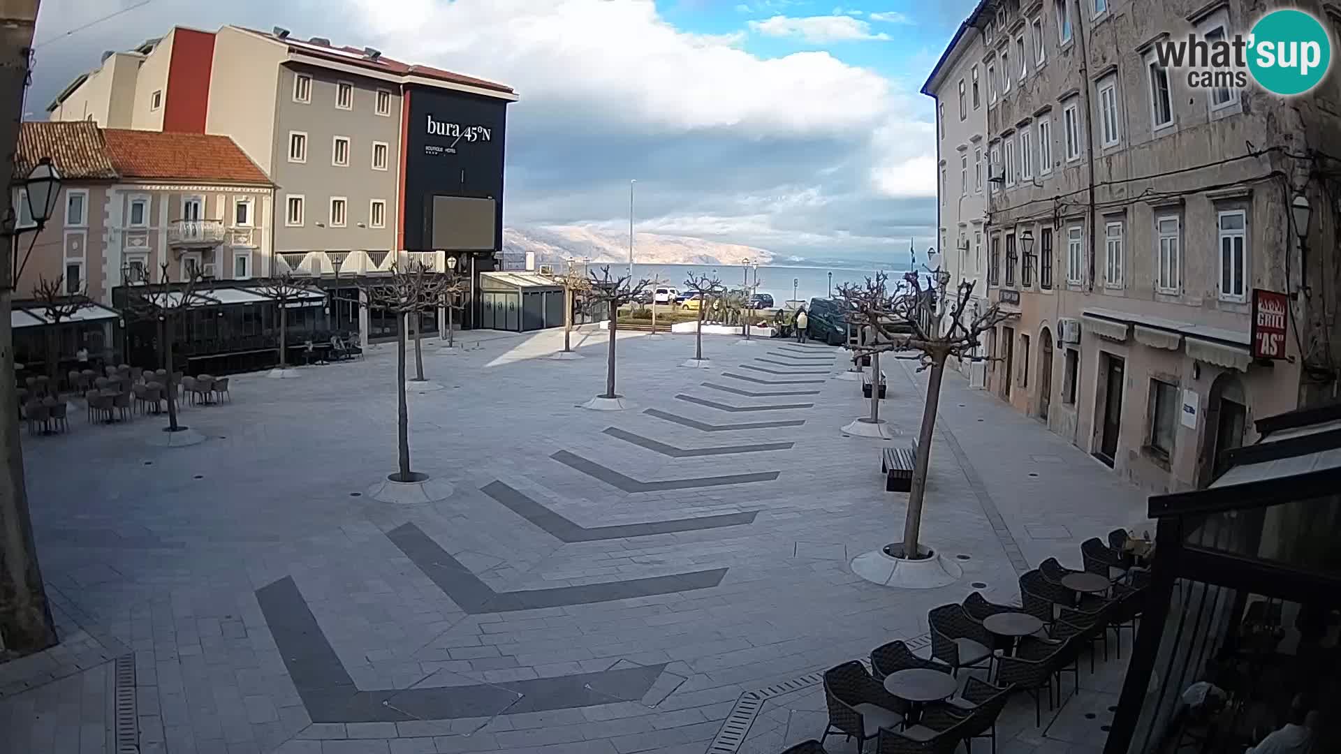 Centro della città di Senj – Piazza Pavlin – Live Cam Dalmazia