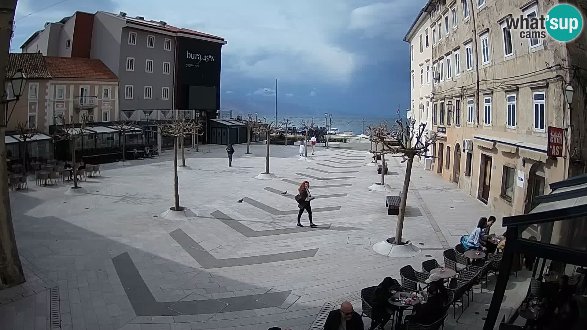 Centro de la ciudad de Senj – plaza Pavlin – Live Cam Dalmacia