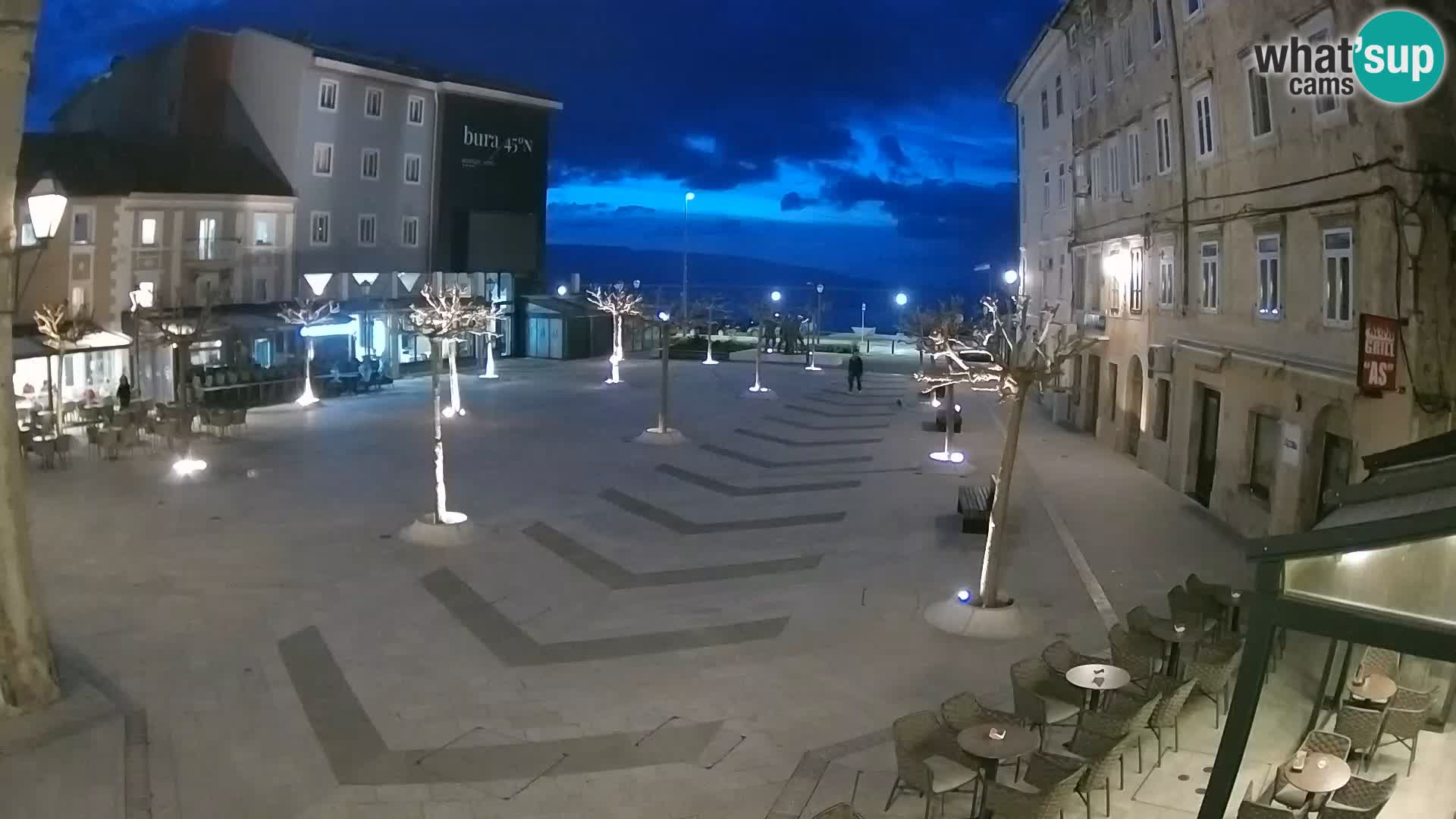 Centro de la ciudad de Senj – plaza Pavlin – Live Cam Dalmacia