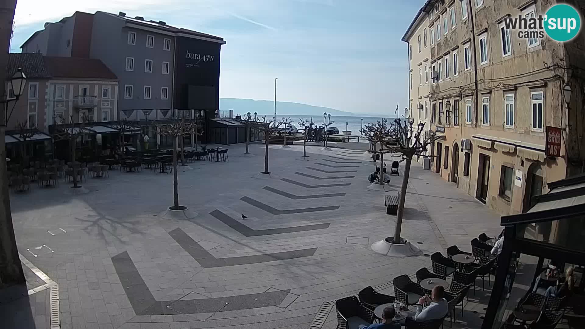 Centro de la ciudad de Senj – plaza Pavlin – Live Cam Dalmacia