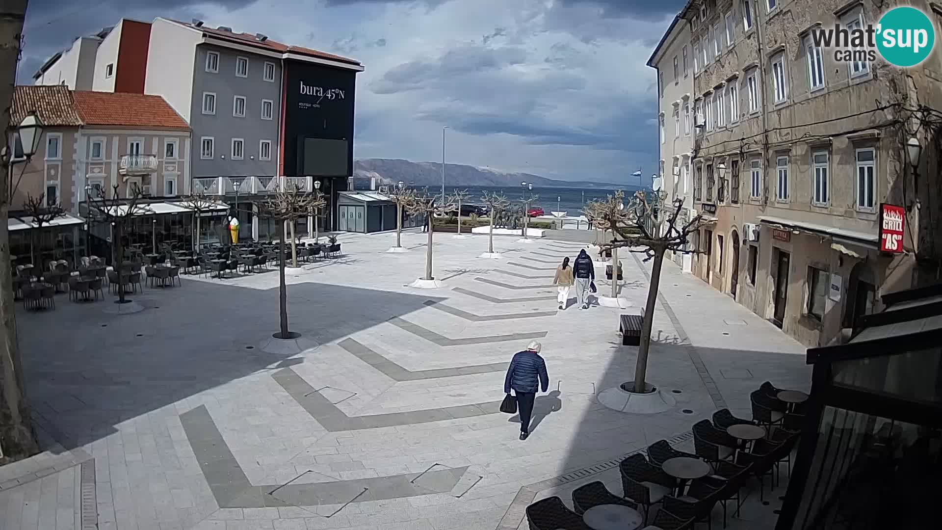 Centro de la ciudad de Senj – plaza Pavlin – Live Cam Dalmacia