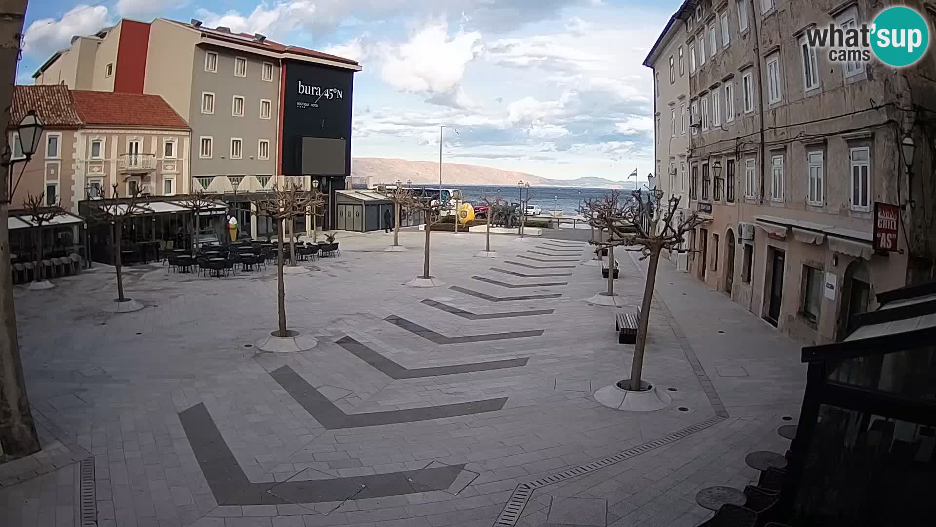 Centre de la ville de Senj – Place Pavlin – Live Cam Dalmatie