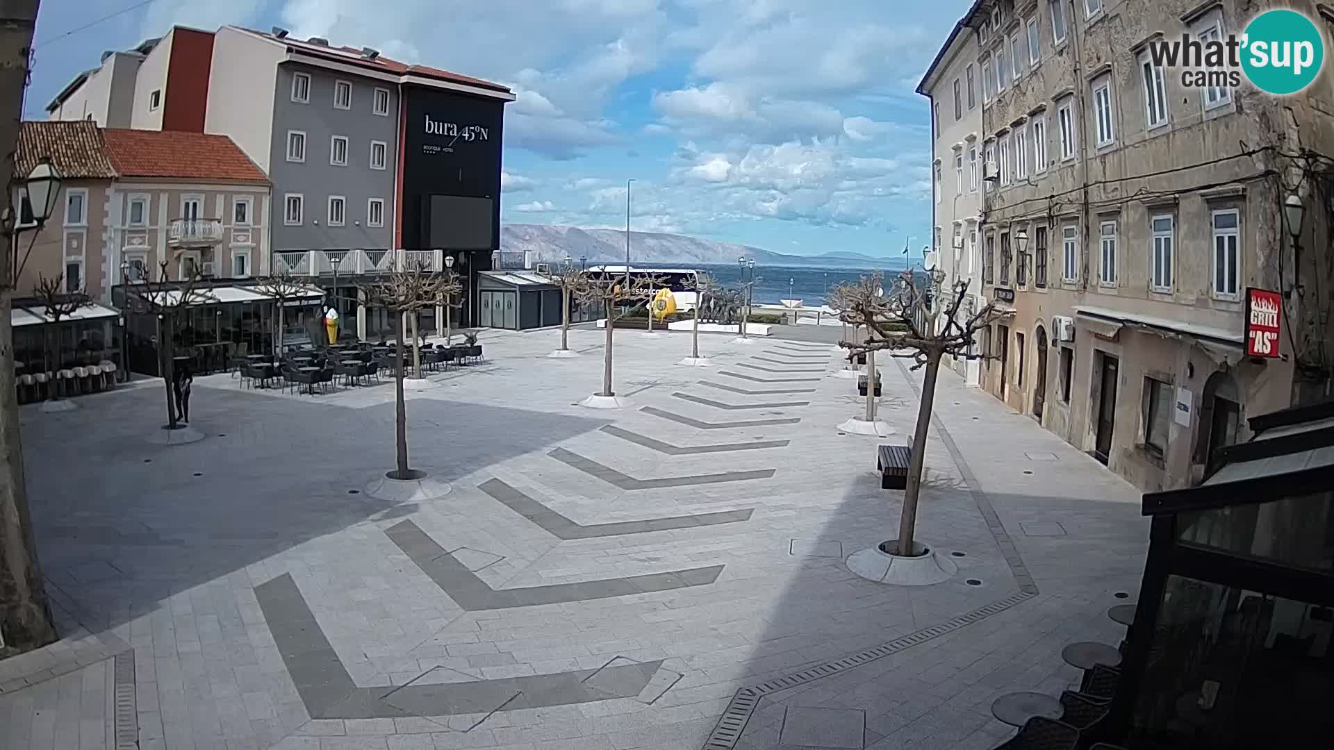 Centre de la ville de Senj – Place Pavlin – Live Cam Dalmatie