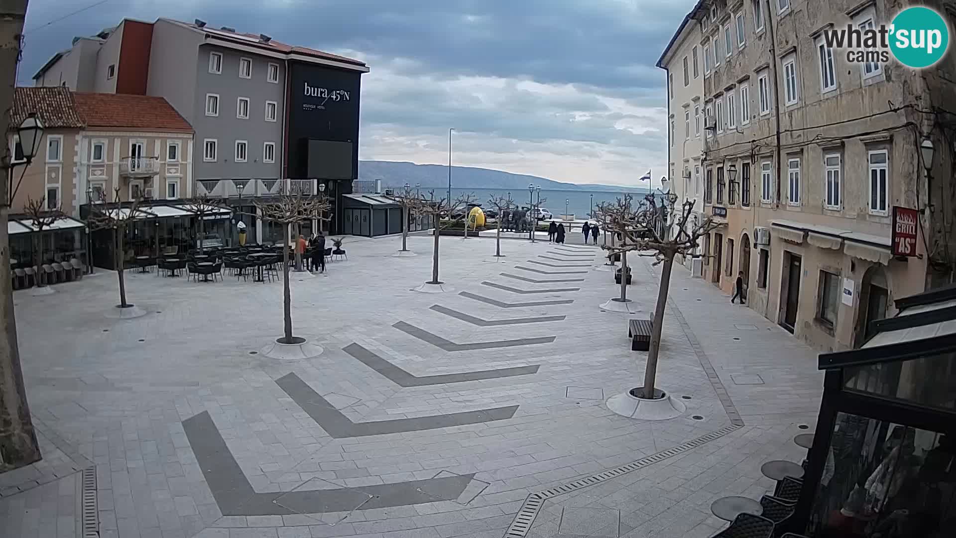 Centro de la ciudad de Senj – plaza Pavlin – Live Cam Dalmacia