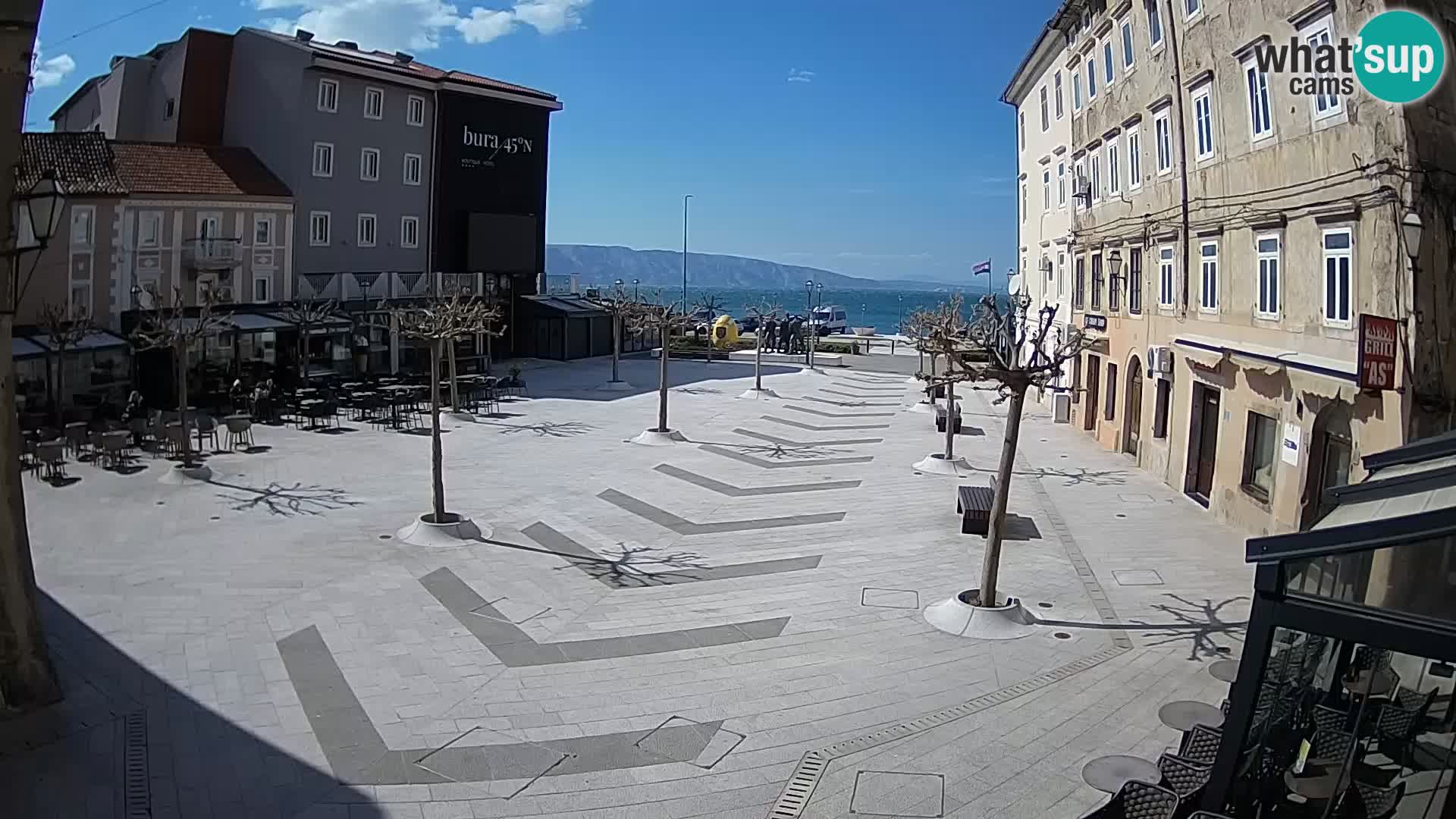 Centre de la ville de Senj – Place Pavlin – Live Cam Dalmatie