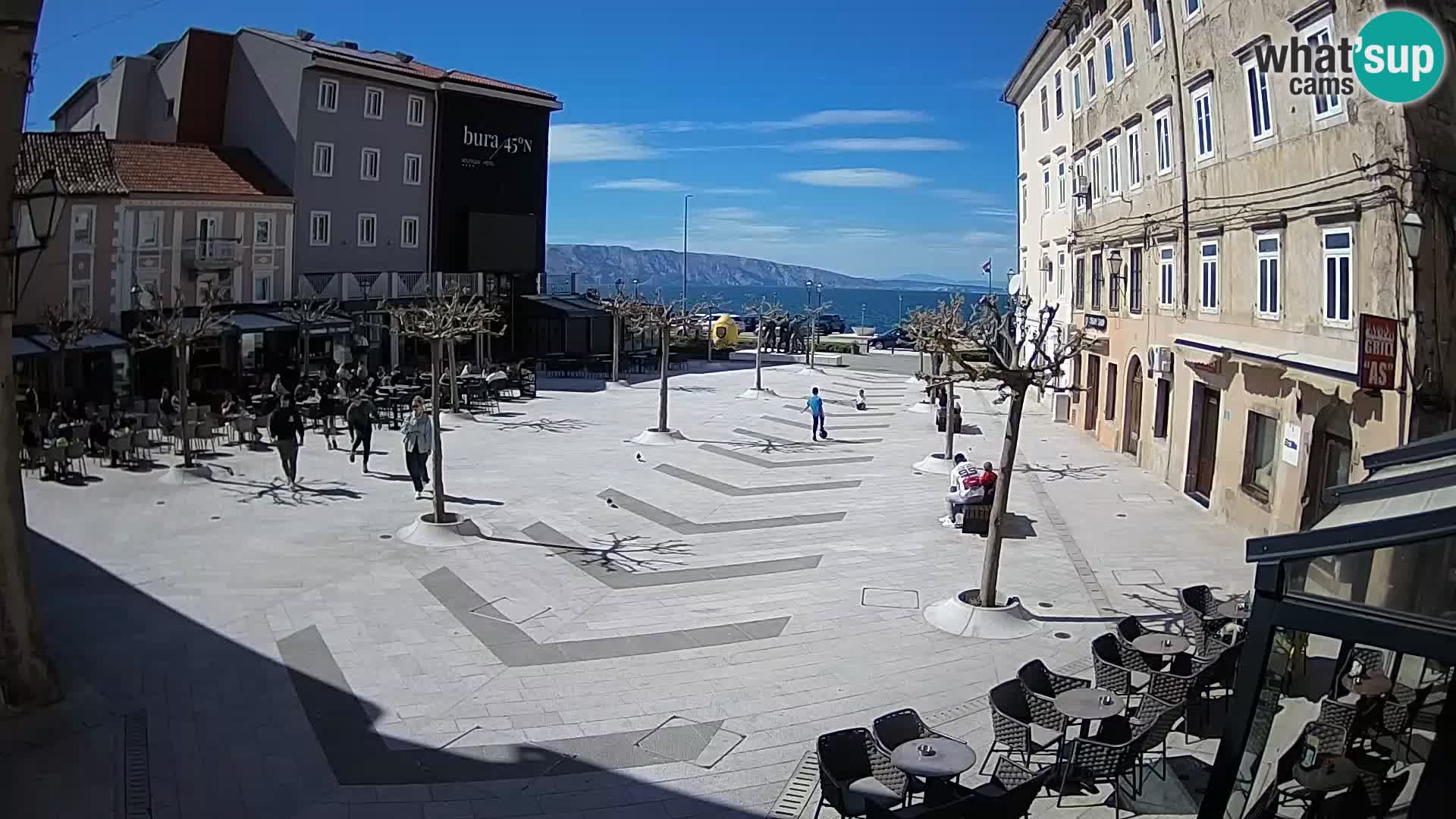 Centro della città di Senj – Piazza Pavlin – Live Cam Dalmazia