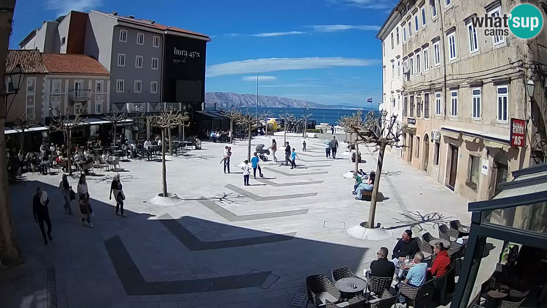 Centro de la ciudad de Senj – plaza Pavlin – Live Cam Dalmacia
