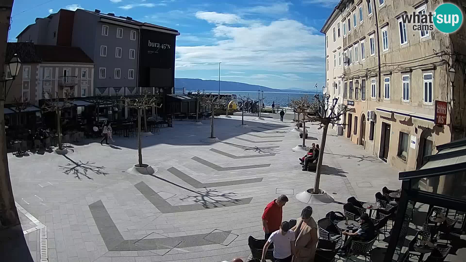Centro de la ciudad de Senj – plaza Pavlin – Live Cam Dalmacia