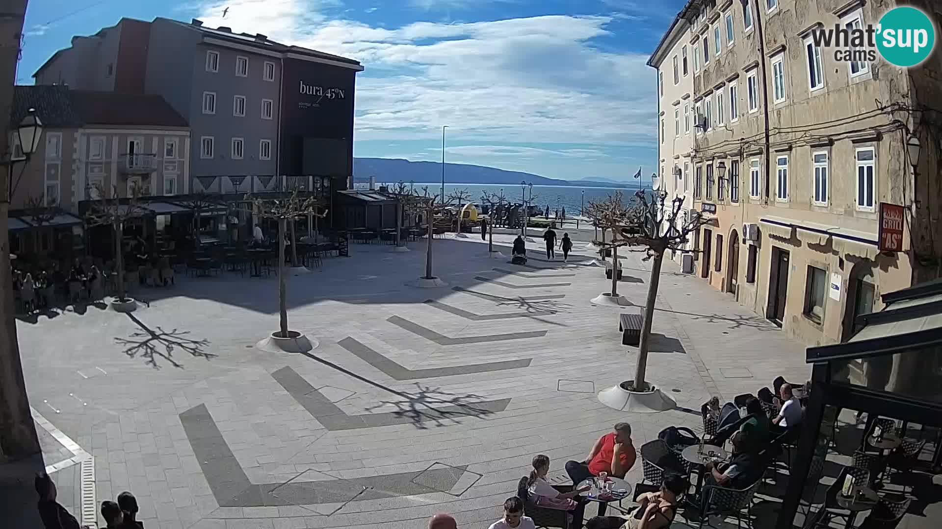 Centro de la ciudad de Senj – plaza Pavlin – Live Cam Dalmacia