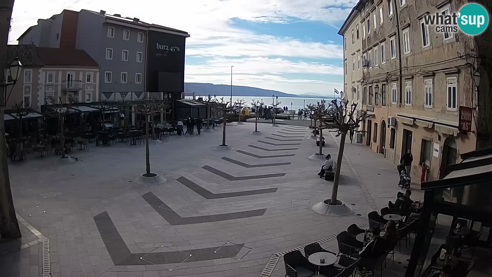 Centre de la ville de Senj – Place Pavlin – Live Cam Dalmatie