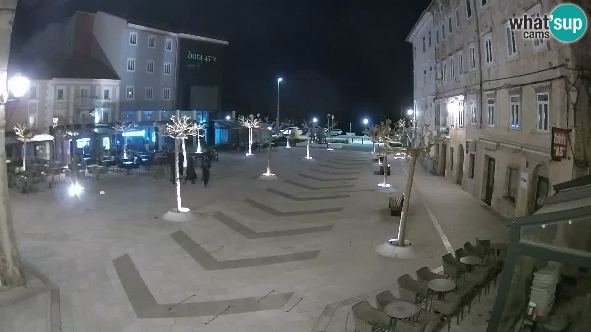 Centro de la ciudad de Senj – plaza Pavlin – Live Cam Dalmacia