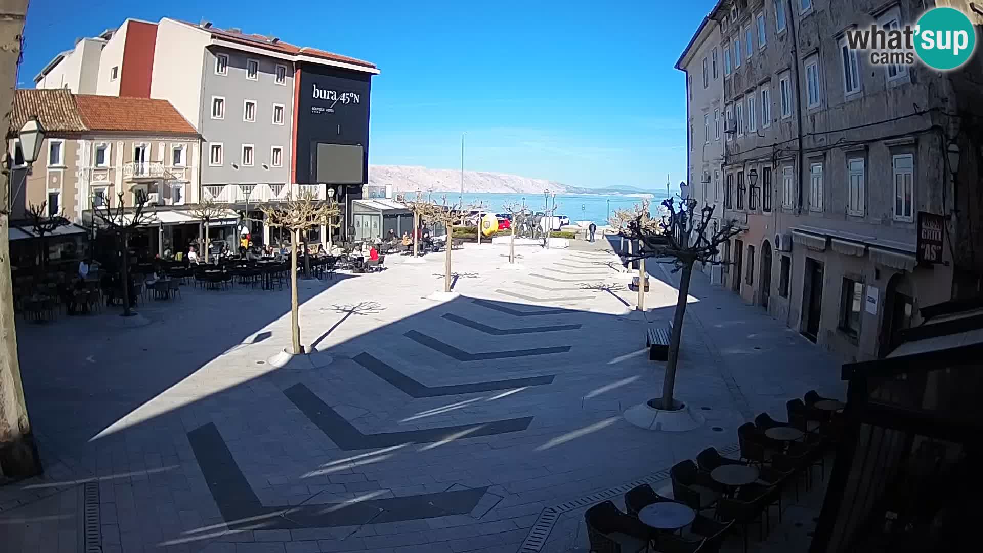 Centre de la ville de Senj – Place Pavlin – Live Cam Dalmatie