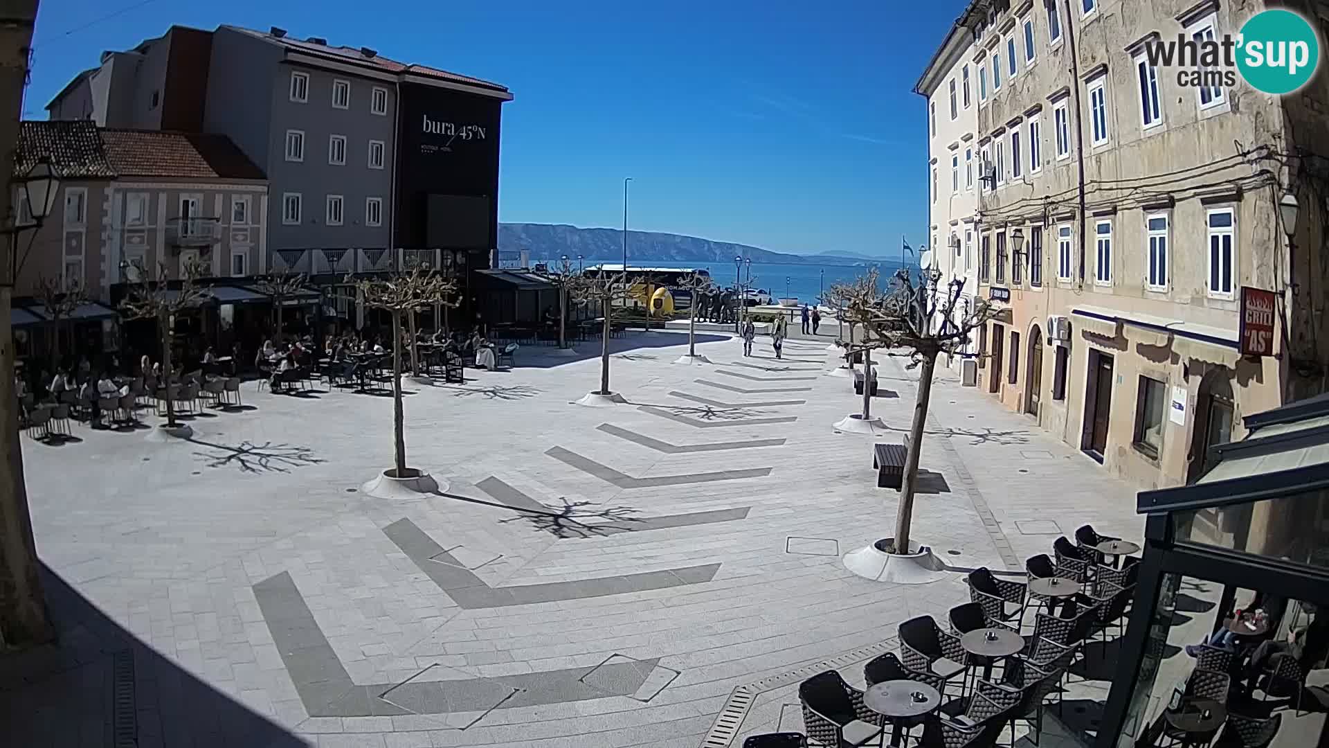 Centro de la ciudad de Senj – plaza Pavlin – Live Cam Dalmacia