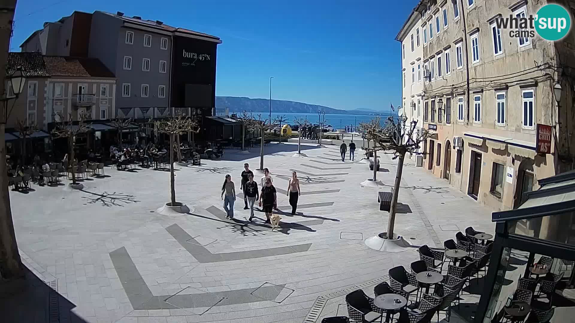 Centro della città di Senj – Piazza Pavlin – Live Cam Dalmazia