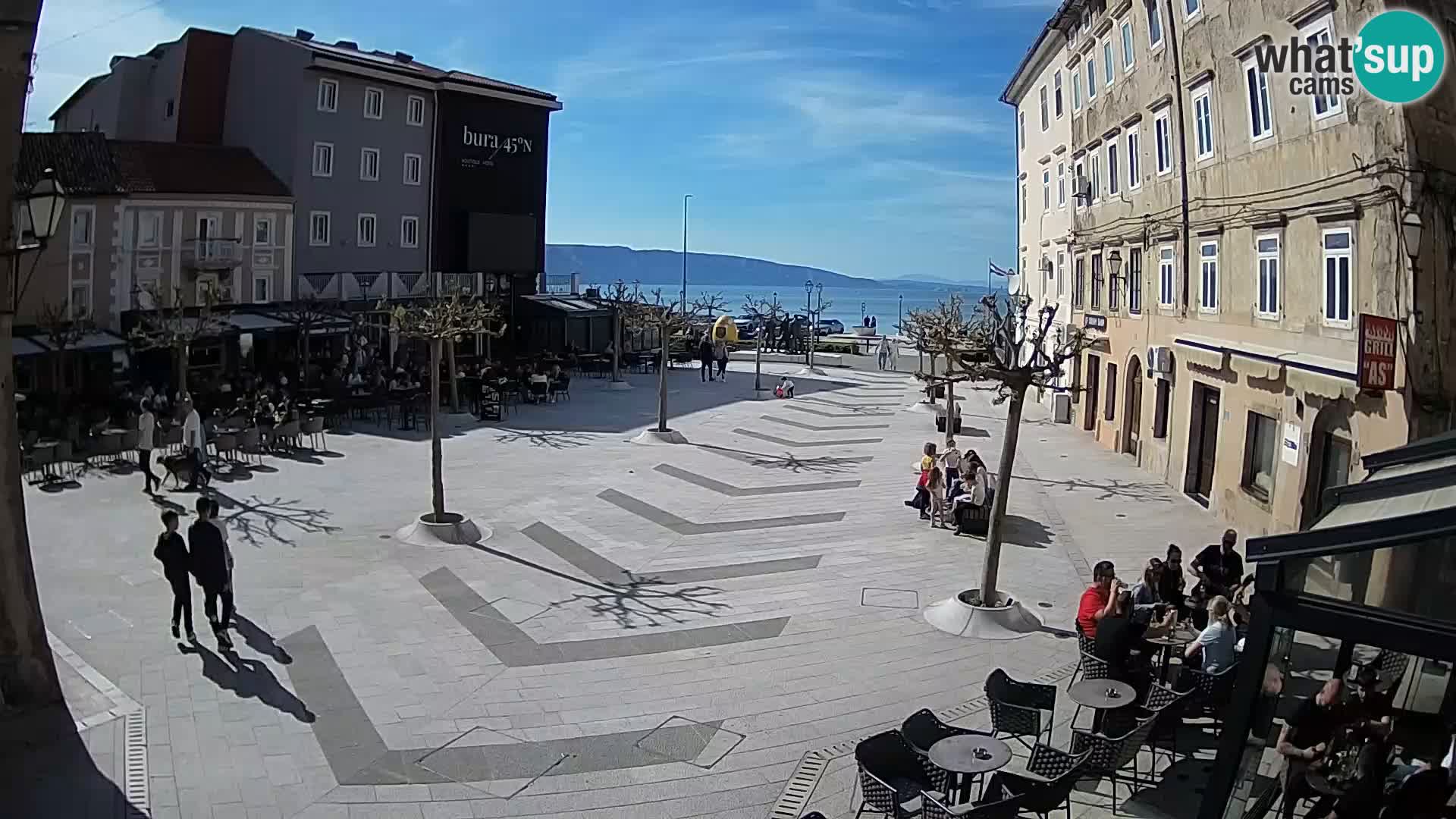 Centro della città di Senj – Piazza Pavlin – Live Cam Dalmazia