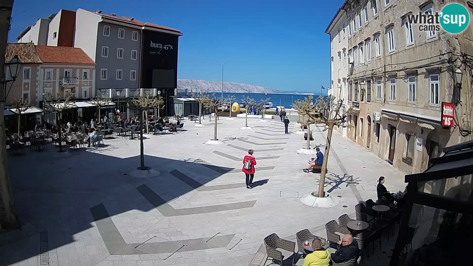 Center mesta Senj – Pavlinski trg – spletne kamere Dalmacija