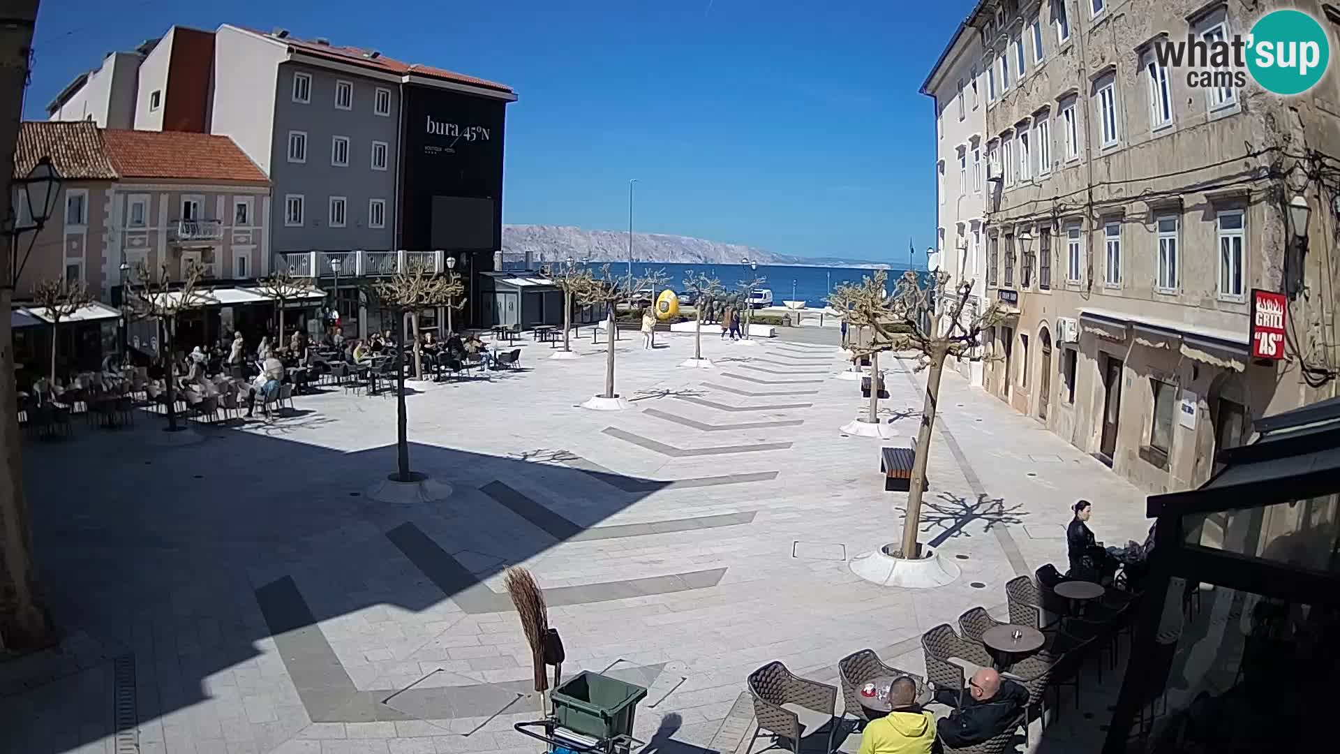 Centre de la ville de Senj – Place Pavlin – Live Cam Dalmatie