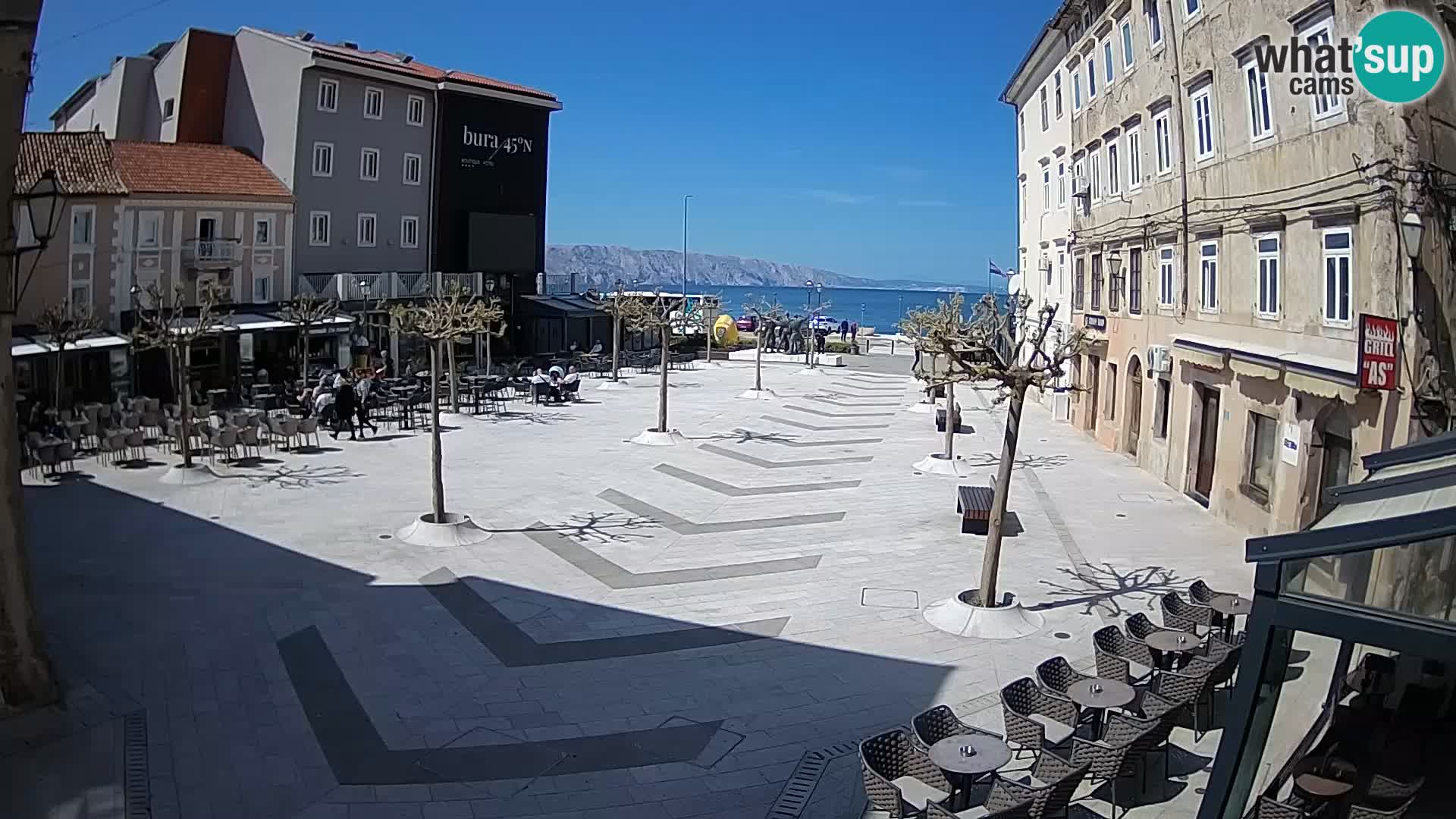 Centro de la ciudad de Senj – plaza Pavlin – Live Cam Dalmacia