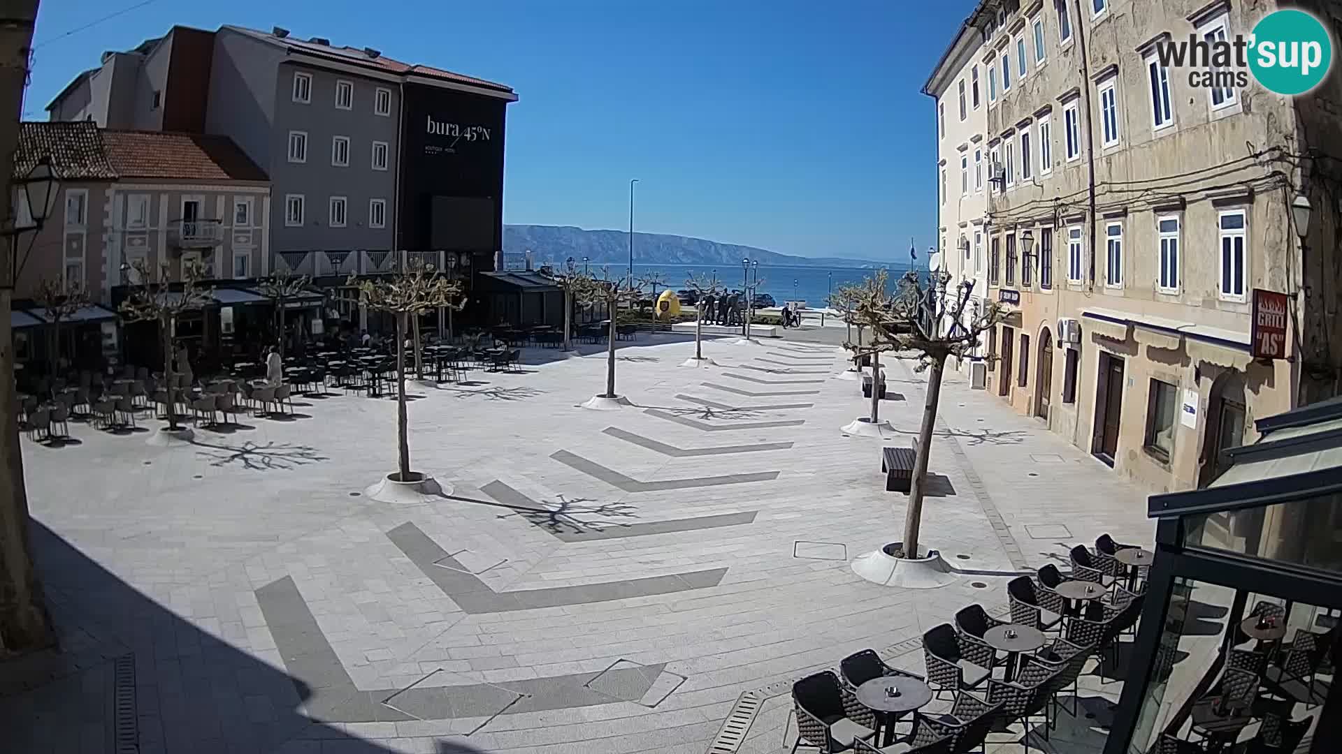 Centro de la ciudad de Senj – plaza Pavlin – Live Cam Dalmacia