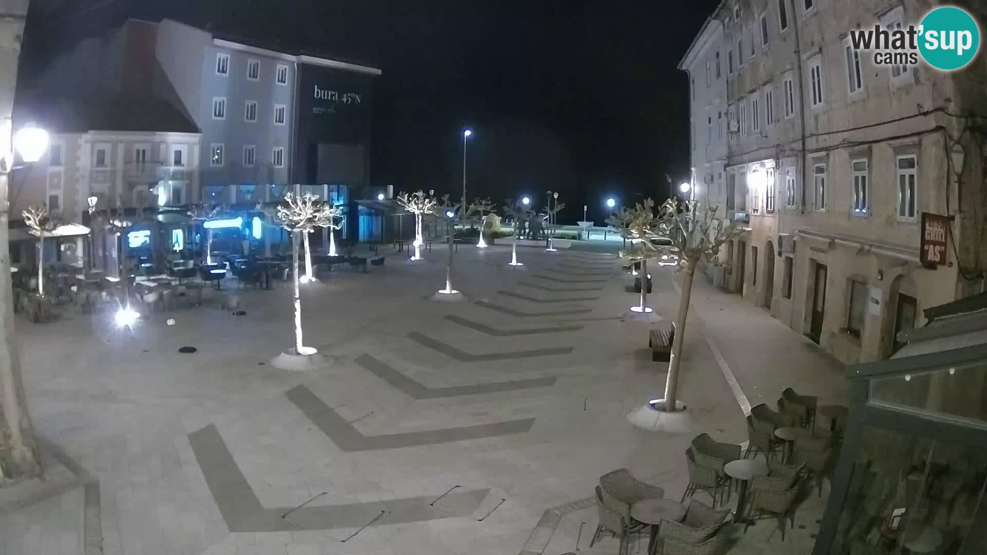 Centro de la ciudad de Senj – plaza Pavlin – Live Cam Dalmacia