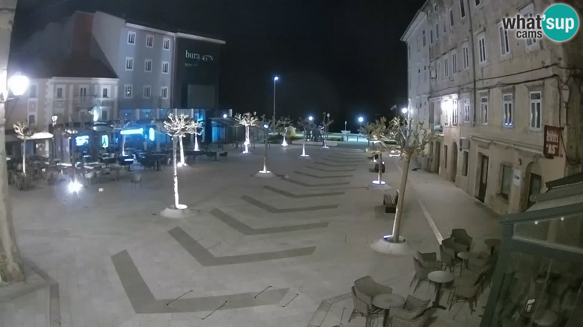 Centro de la ciudad de Senj – plaza Pavlin – Live Cam Dalmacia
