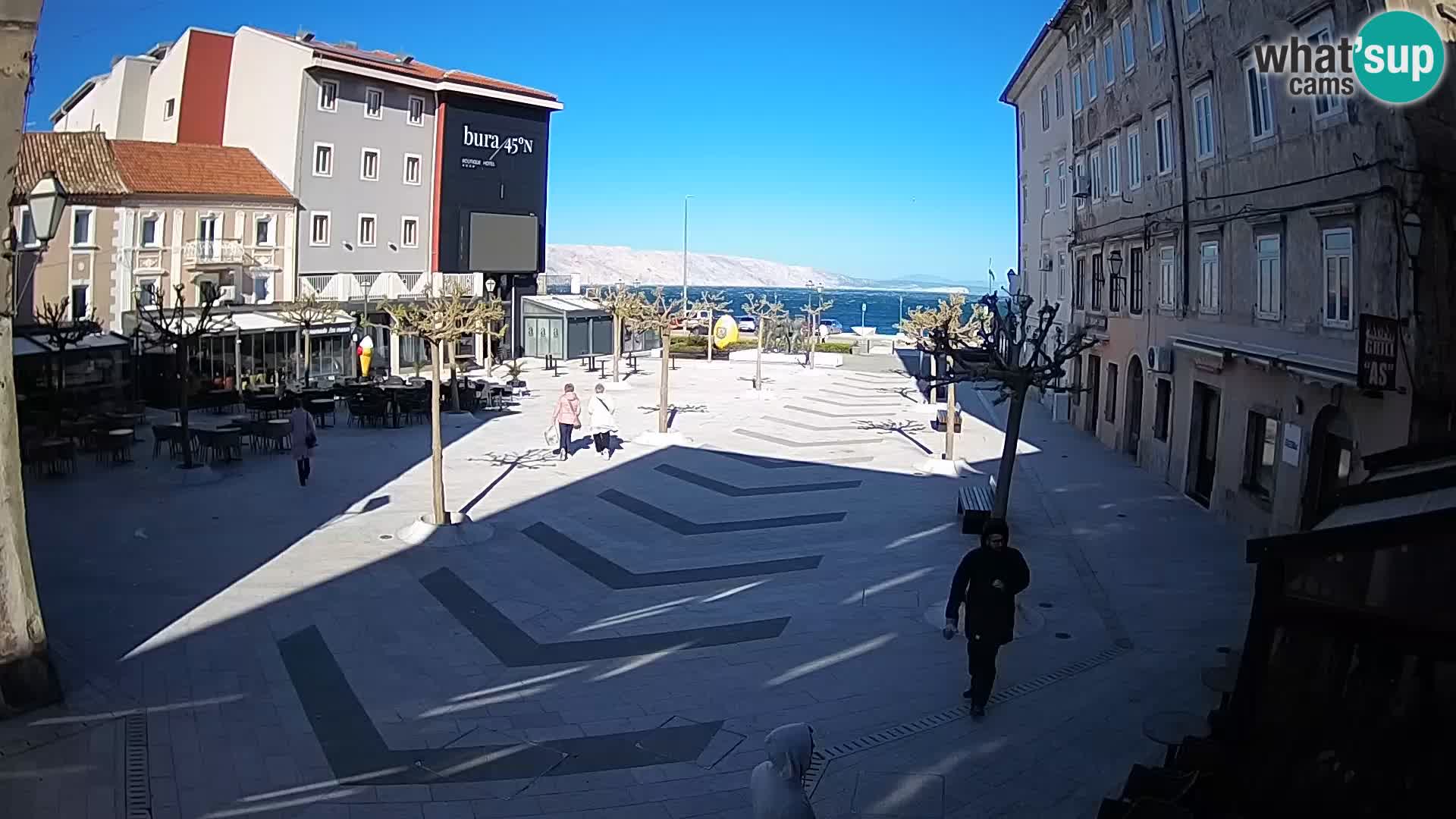Centro de la ciudad de Senj – plaza Pavlin – Live Cam Dalmacia
