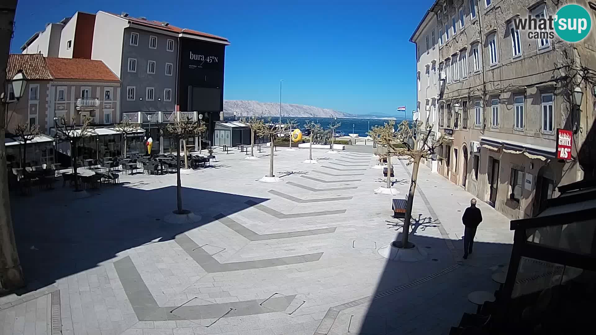 Center mesta Senj – Pavlinski trg – spletne kamere Dalmacija