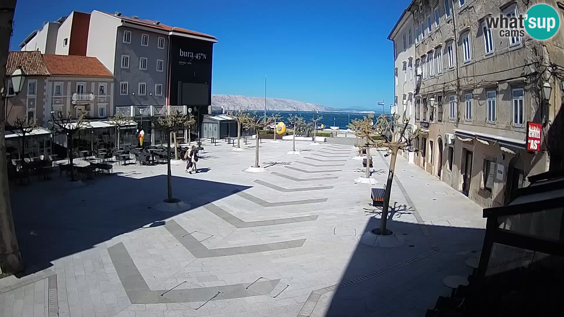Centre de la ville de Senj – Place Pavlin – Live Cam Dalmatie